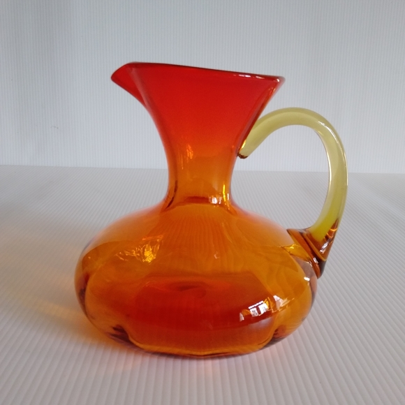 Artisan Hand Blown Glass Art Rare Vintage Glass Hand Crafted Romantic Sunset - Picture 8 of 9